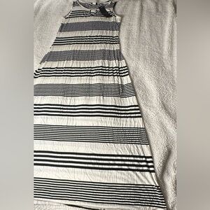 Espresso Women’s Maxi Black and White Dress size Large Striped New With Tags
